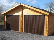 Garage bois "Jumelé Classic" - 28.8 m² - 6.00 x 4.80 x 3.15 m - 34 mm