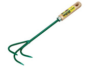 Petite griffe 3 dents verte manche bois