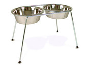 Support Gamelles pour chien double