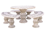 Salon jardin "Venicia" - 1 table + 3 bancs