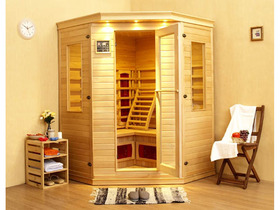 Sauna infrarouge " Malmö " 3 places angle - 135 x 135 x 194cm