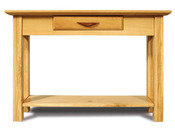 Console en chêne massif - 1 tiroir et 1 étagère