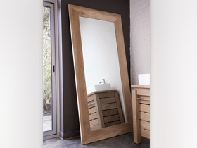 Line Art Miroir en teck massif - 165 x ...