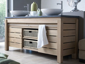 Meuble de salle de bain- Element pour 2 vasques