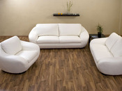 Canapé cuir "Boo" - 3 places + 2 places + 1 fauteuil