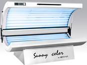Solarium UV  " Sunny blue line 20/4 " pour tout le corps 24 lampes 191cm x 80cm x 132cm