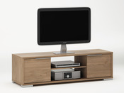 Meuble TV rectangulaire "Zwin" - MDF - Couleur chêne brighton