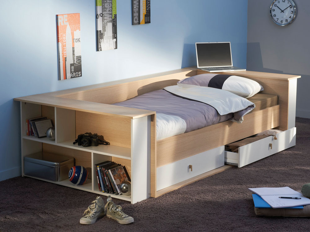 Lit banquette 90 x 200 cm + tiroir "Tweet" 54732