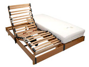 Ensemble Matelas latex et Sommier de relaxation TPR motorisé 5 axes "Ideo ideal" - 2 x 70 x 190 cm