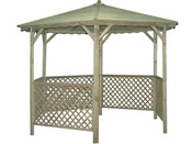 Tonnelle bois "Lora" - 10 m² - 3.2 x h 2.45 m