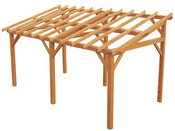 Carport voiture "Vanoise" - 15 m² - 5.40 x 2.84 x H.avant 2.10 m H.arrière 3.01 m