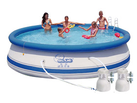 Piscine autoportante Deluxe - 3.80 x 0.90 m Bâche de protection Kit de maintenance