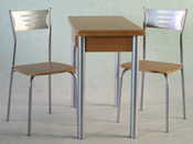 Ensemble table de cuisine + 2 chaises "Palermo"