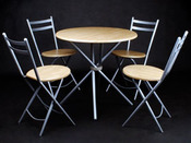 Ensemble table de cuisine + 4 chaises "Gades"