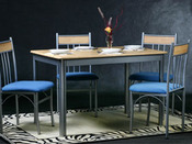 Ensemble table de cuisine + 4 chaises "Riviera"