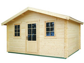 Abri jardin bois  "Luzerne" - 12 m² - 4.00 x 3.00 x 2.69 m - 28 mm
