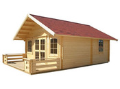 Chalet jardin bois   "Lillevilla 221" - 28.50 m² - 5,00 x 5,70 x 3.72 m - 45 mm