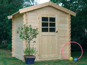 Abri bois "Liège" - 3,92 m² -  1.98 x 1.98 x 2.239 m -28 mm