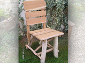 Chaise jardin - lot de 2 - en bois lasuré