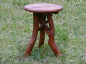 Tabouret jardin - lot de 2 - bois lasuré
