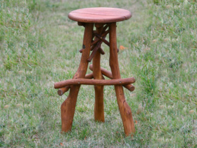 Tabouret jardin PETRA lot de 2 bois lasur