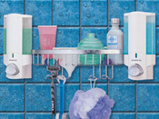 Distributeur de savon liquide "Aviva Basket" 2 réservoirs
