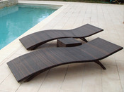 Bain de soleil + Table basse - lot de 2