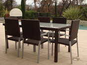 Salon de jardin - 1 table + 6 chaises