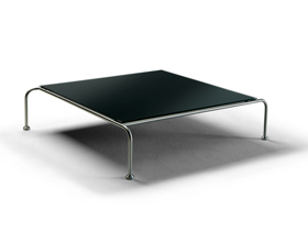 Table basse en verre trempé et céramiqué opaque