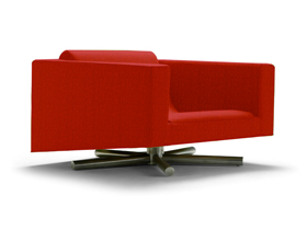 Fauteuil contemporain tissu 