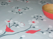 Nappe - Gris/Rouge - 150 x 150 cm