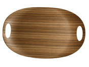 Plateau de table ovale "Zébra"