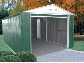 Garage métal " Large Metal Building " - 22 m² - 3.71 x 6.02 x 2.56 m - 0.35 mm