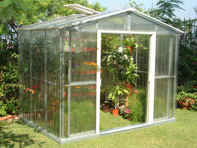 Serre polycarbone " Greenhouse " - 7.8 m² - 3.21 x 2.43 x 2.11 m