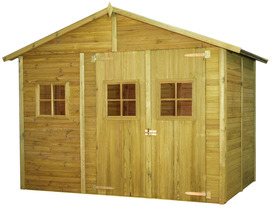 Abri jardin bois - 5.04 m² - 2.80 x 1.80 x 2.35 m - 16 mm