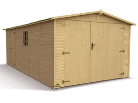 Garage bois - 14.85 m² - 3.03 x 4.90 x 2.22 m - 19 mm