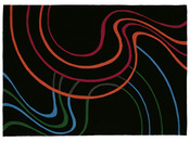 Tapis de sol contemporain tufté  "Colours Rays"