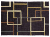Tapis de sol contemporain tufté "Chocolate eclair"