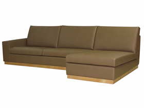 Canap&eacute; d'angle tissu Urban - 6 places - sable-weng&eacute;