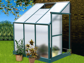 Serre murale en polycarbonate "Iris" - 2.97 m² - 2.43 x 1.22 x 2.50 m