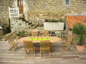 Salon jardin Julia 1 table 4 chaises 2 fauteuils