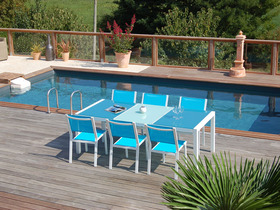 Salon de jardin " Lazuli " 1 table + 6 chaises