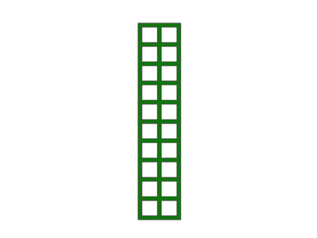Treillis - lot de 2 colonnes vertes grand modèle 