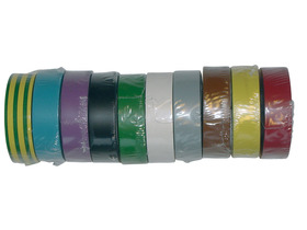 Ruban adhésif PVC couleur panaché - 20 m - 10 rubans