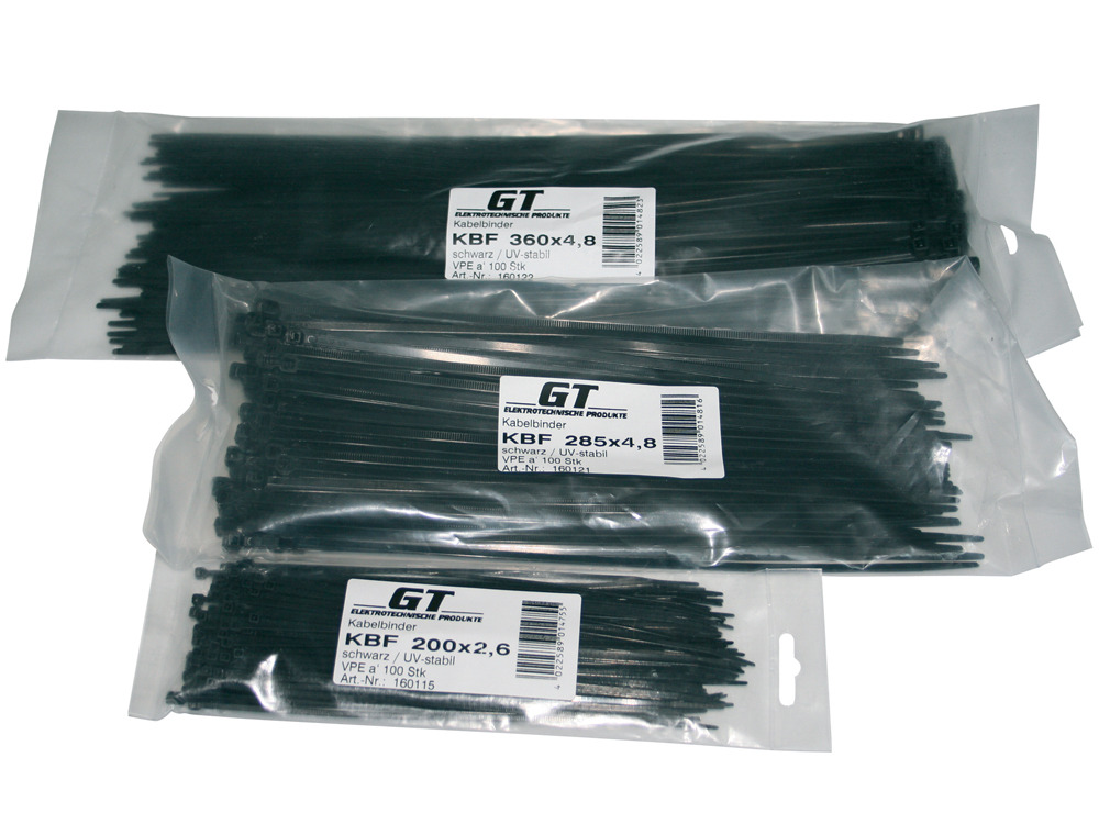 Sachet de serres câbles noirs : 3 pochettes