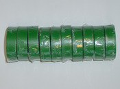 Ruban adhésif PVC couleur vert - 20 m - 10 rubans