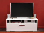 Meuble TV rectangulaire "Black World" - MDF - Blanc