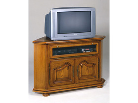 Habitat Et Jardin Meuble TV en angle - ''EGLANTINE'' - Aspect ch�ne et h�tre - 2 portes et 1 niche