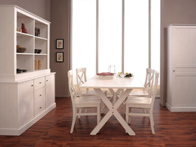 Buffet - Enfilade - "LADY" - Aspect Pin Memphis - 3 tiroirs et 2 portes