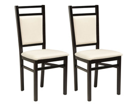 Lot de 2 Chaises ROLL - Weng&eacute; et Blanche - En panneaux de particules